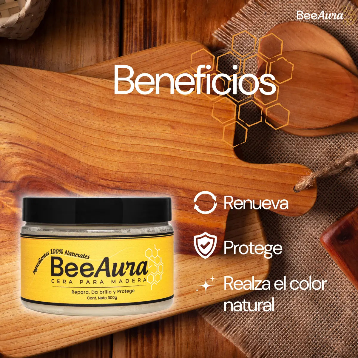 BeeAura™ Cera Restauradora Premium de Grado Alimenticio