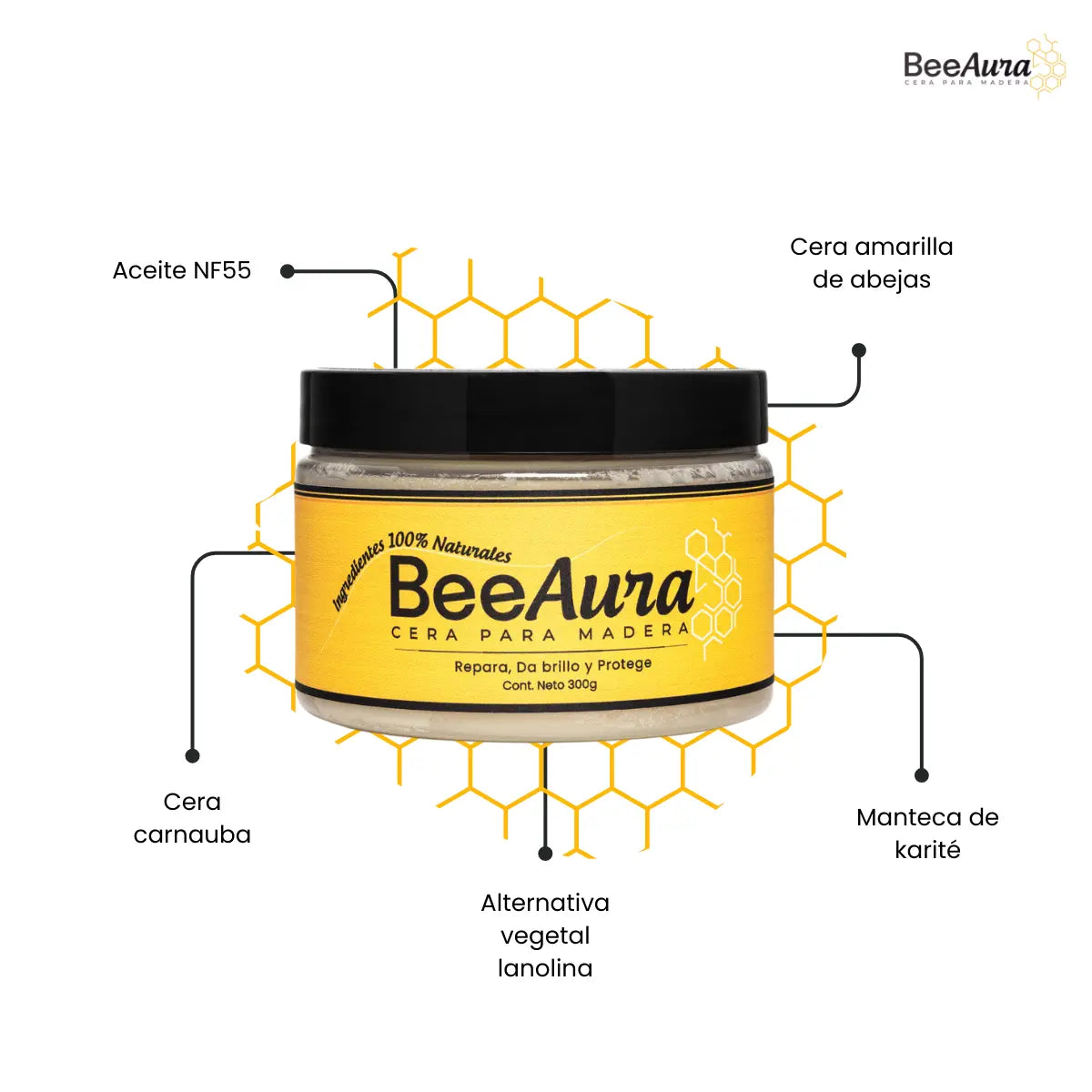 BeeAura™ Cera Restauradora Premium de Grado Alimenticio