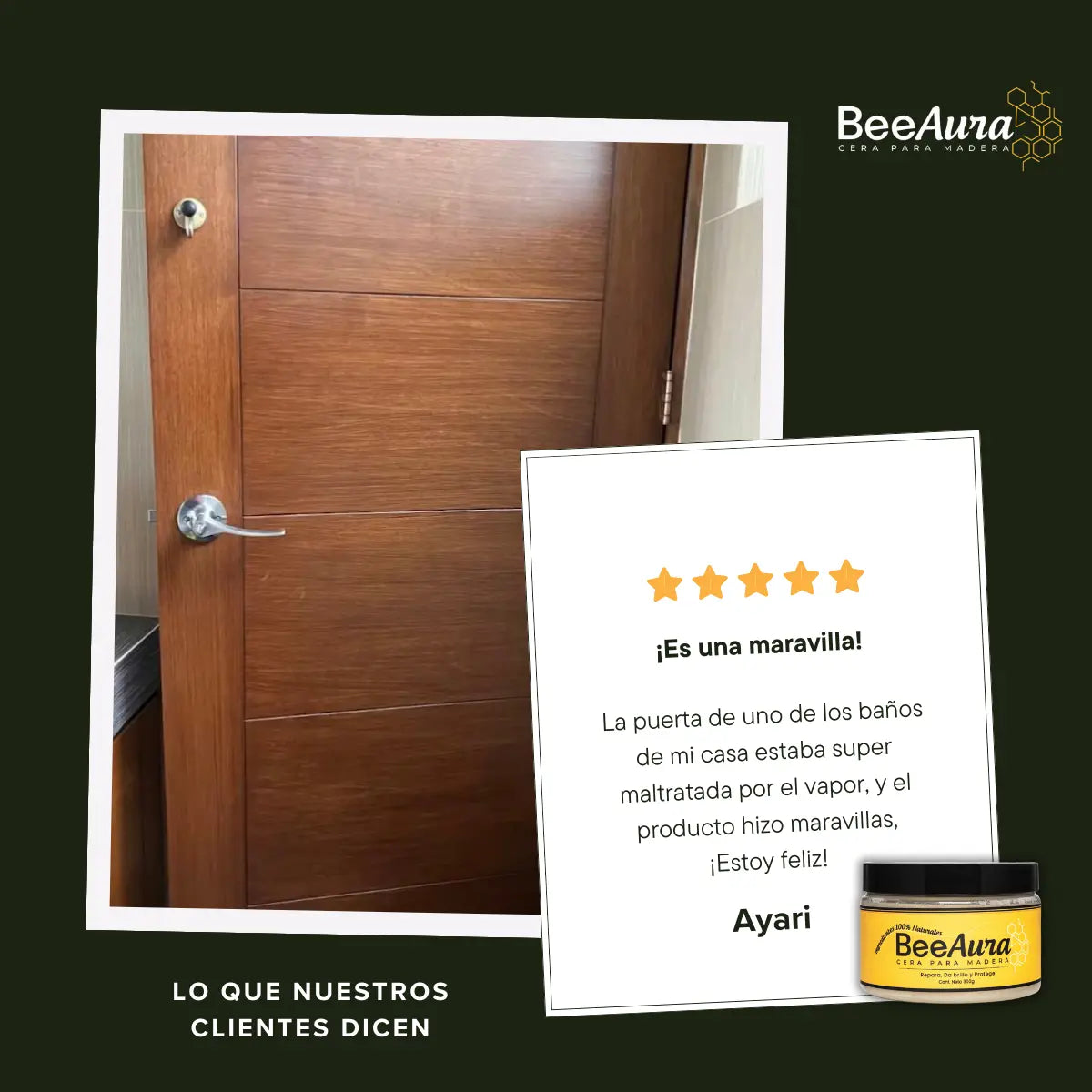 BeeAura™ Cera Restauradora Premium de Grado Alimenticio