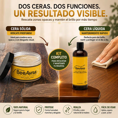 Kit BeeAura Premium | Brillo Total en tu Madera