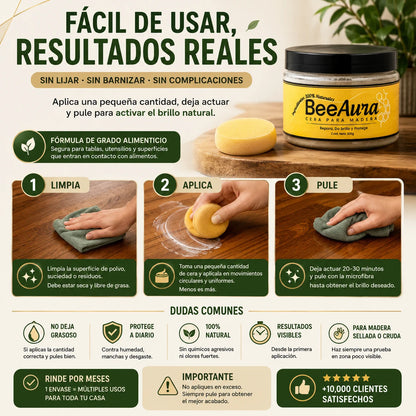 BeeAura™ Cera Restauradora Premium de Grado Alimenticio
